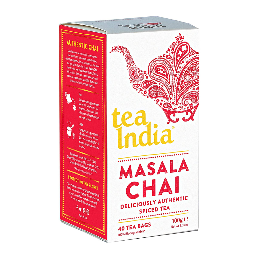 Tea India Masala Chai 40 Tea Bags 100g X 4 Jso Wholesale