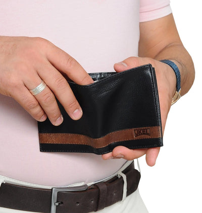 KBW-14  FULL GRAIN LEATHER MEN  WALLET WITH COIN POCKET