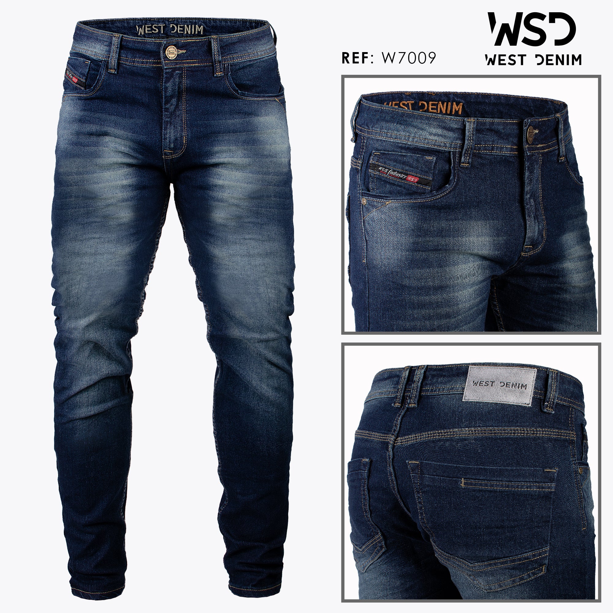 JEANS HOMBRE SLIM W7009 – WEST DENIM | Tienda Online