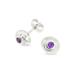 Handmade Amethyst and Silver Earrings