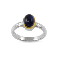 Handmade Amethyst Gold and Silver Ring