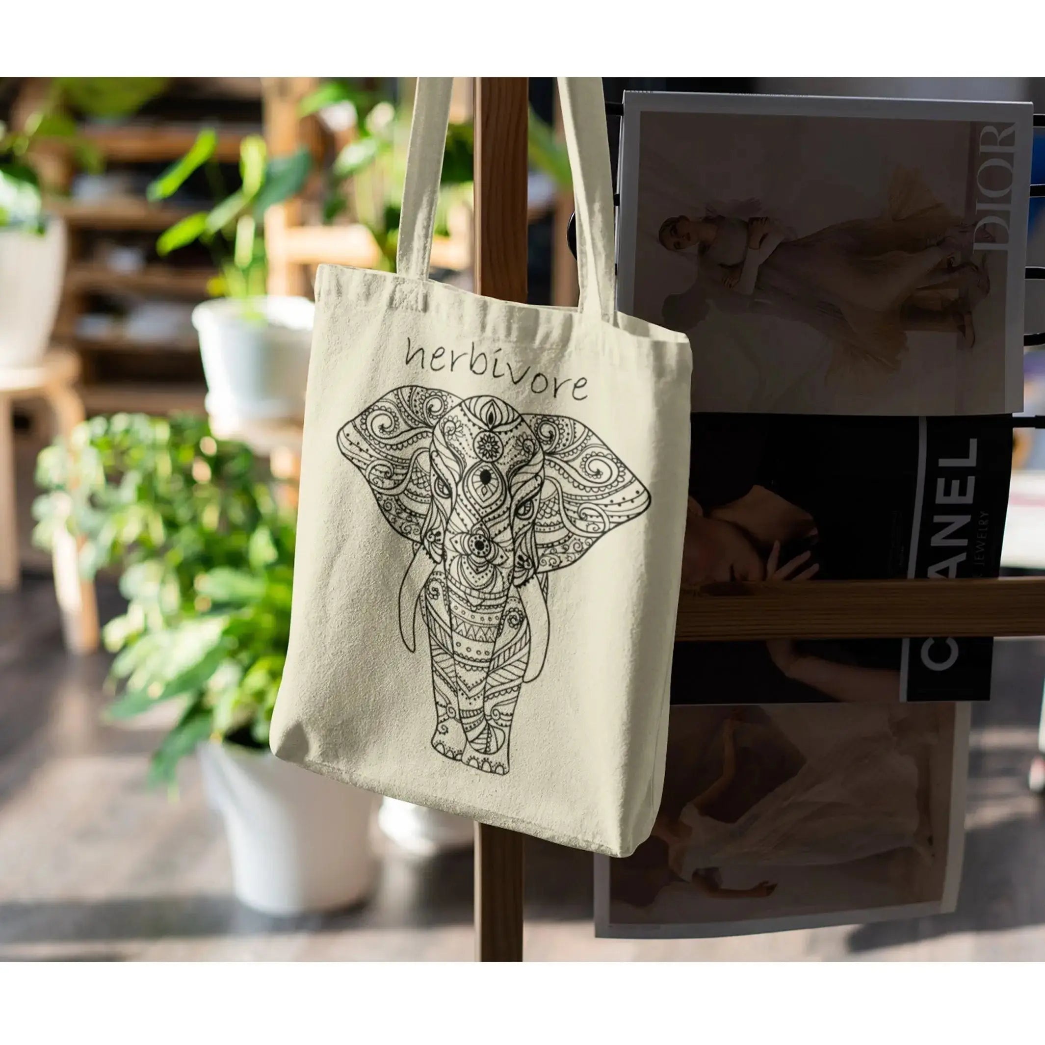 Organic Cotton Tote Bag Re-useable Shopping Bag Plain Tote 