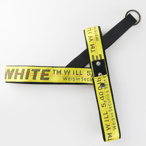 Designer Dog Collar Harness Off White