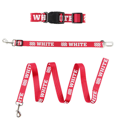 Designer Dog Collar Harness Off White - 2024 - Puppy Streetwear Shop