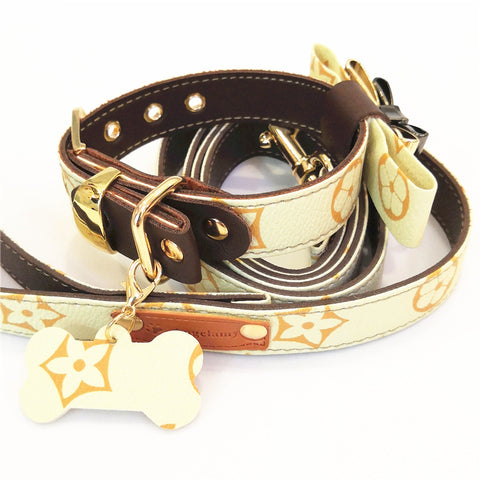 LV, Louis Vuitton inspired Dog Collar!!!!  Collier chien, Simili cuir,  Bijoux uniques