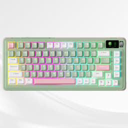 NOPPOO C75Pro Knob with Screen 75% Mechanical Keyboard as variant: C75Pro-Green / Silent Peach V3