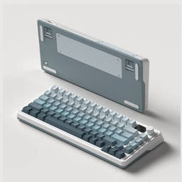 FL·ESPORTS CMK75 Mechanical Keyboard as variant: Cyan-Side Printed / Glacier Pink