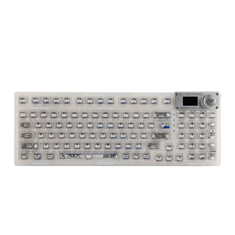 AULA F98 PRO Gasket Mechanical Keyboard F98 PRO Clear / Ice Crystal