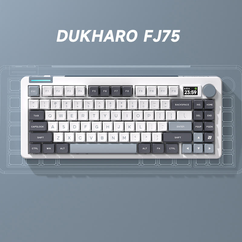 DUKHARO FJ75 Mechanical Keyboard Blue / Wind Linear Switch