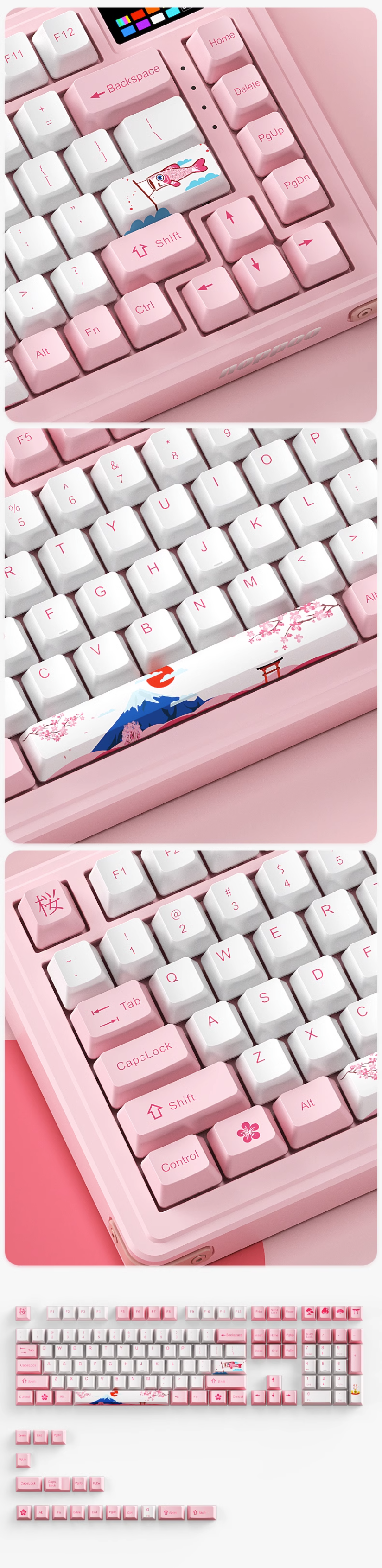 NOPPOO Sakura Cherry Profile Keycaps Set