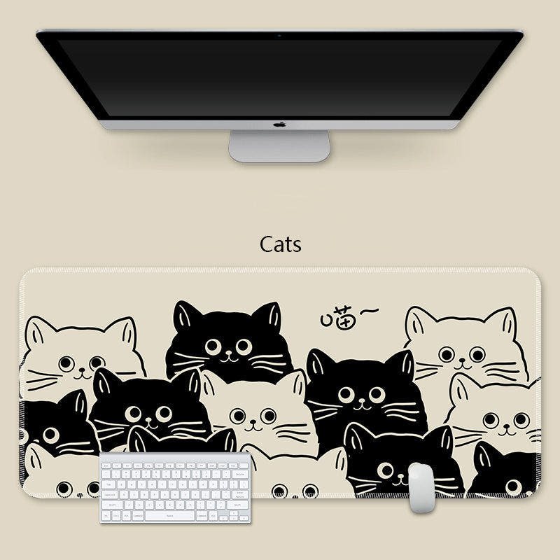 YUNZII KEYNOVO Black Cat Desk Mat /  Mouse Pad