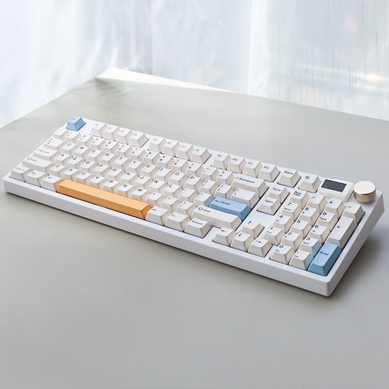 Keydous NJ98-CP Rapid Trigger Magnetic Switch Mechanical Keyboard White / Ice Cream Magnetic / Aluminum