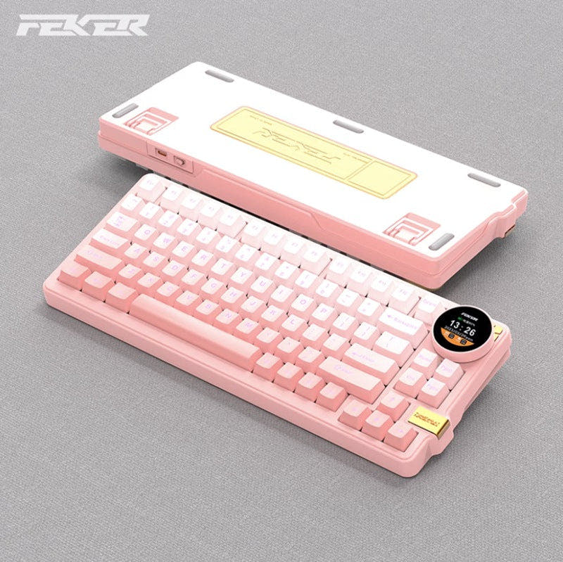 FEKER K75 Mechanical Keyboard Sakura Pink / Kailh Vanilla Ice Cream