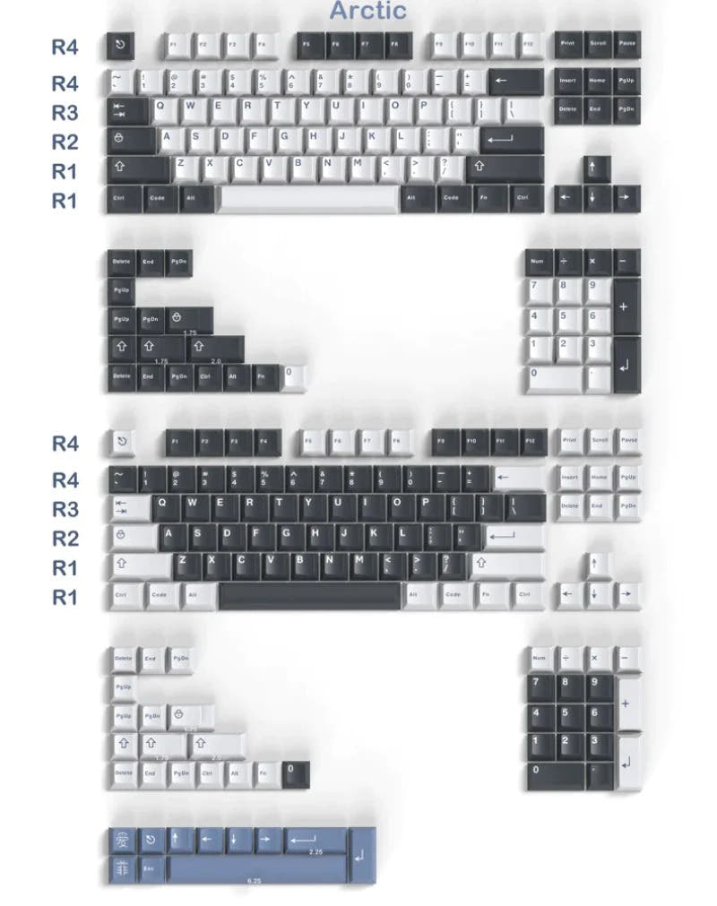 G-MKY Illusion/Modern Dolch Light/Classic Blue/Arctic/Wavez/Toxic Cherry Keycaps