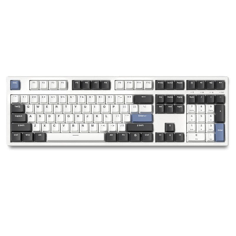 FL·ESPORTS GP108 Three Mode Mechanical Keyboard White-Three Mode / Glacier Blue
