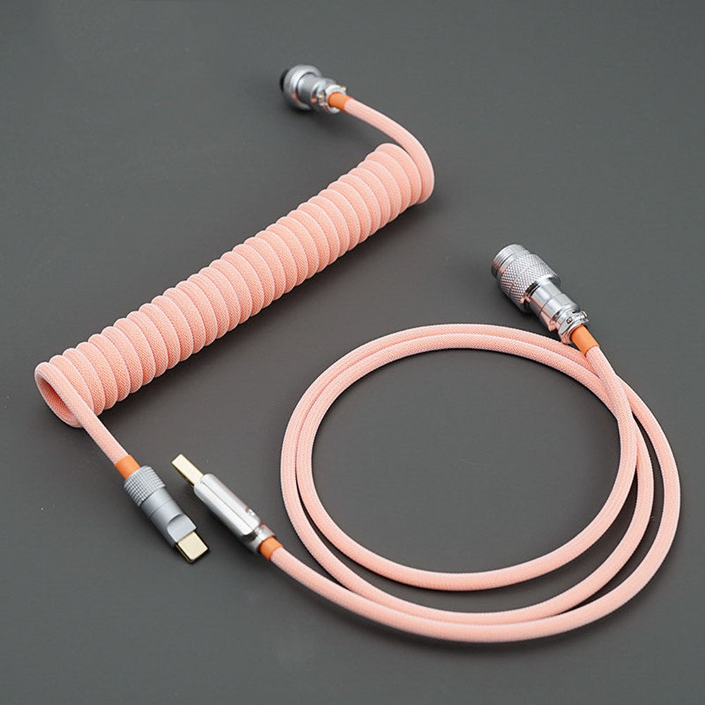 YUNZII Peach Custom Coiled Aviator USB Cable