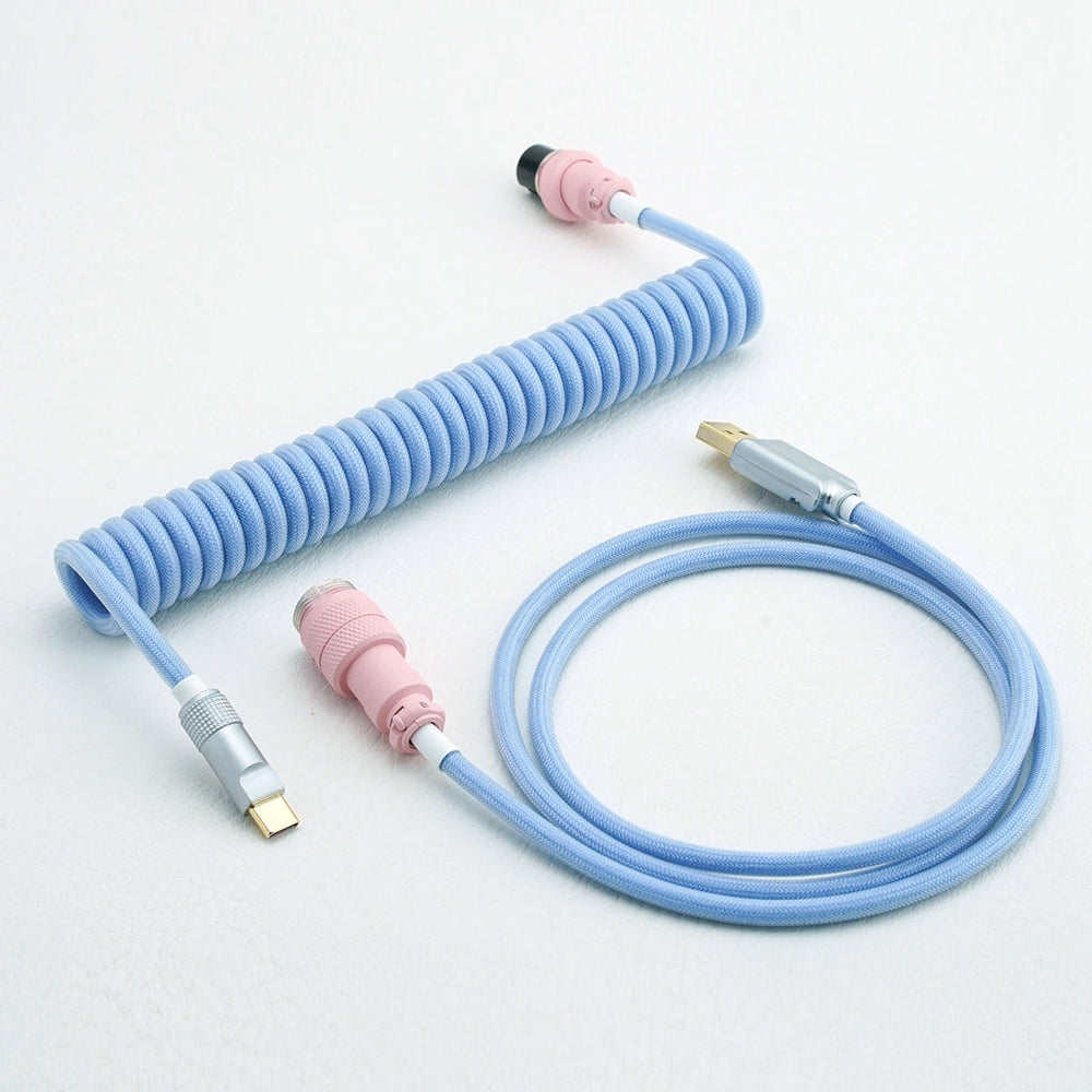 YUNZII Blue Series Custom Coiled Aviator USB Cable