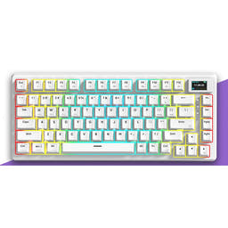 MONKA 3075 PRO Mechanical Keyboard as variant: White Tri-Mode / Red Switch
