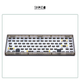 SIKAKEYB SK5 Mountain City Aluminum/Transparent 84keys Keyboard Kit as variant: Black transparent-single mode