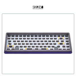 SIKAKEYB SK5 Mountain City Aluminum/Transparent 84keys Keyboard Kit as variant: Purple-three mode