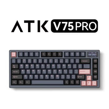 VXE ATK V75PRO Aluminium Mechanical Keyboard Black Pink / Lake Linear Switch