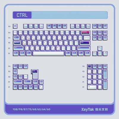 KeyTok CTRL OEM Translucidus Keycaps