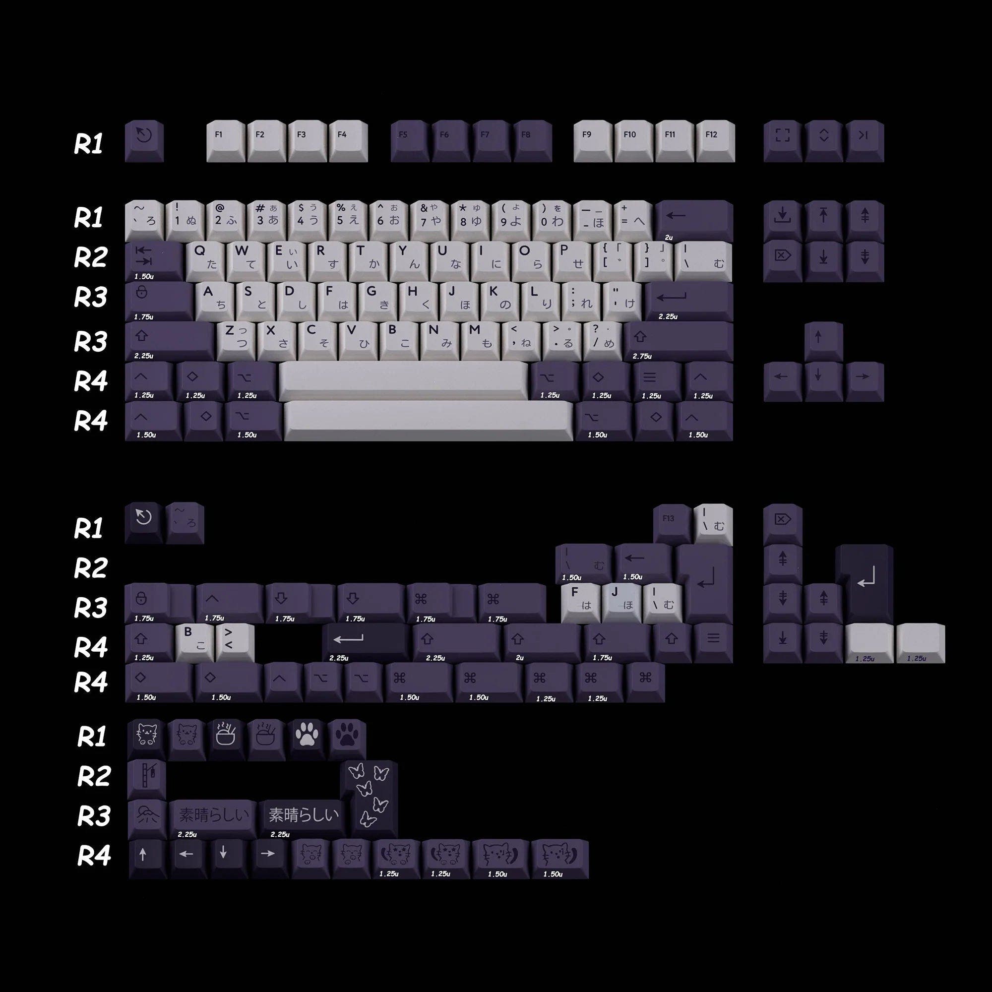 KBDfans PBTFANS SUBARASHĪ Cherry Profile Keycaps