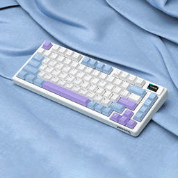 MONKA 3075 PRO Mechanical Keyboard as variant: Purple Tri-Mode / Sakura Pink