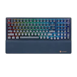 Hyeku E Serial Three-mode Mechanical Keyboard as variant: E4-Blue / Red Clouds (Red)