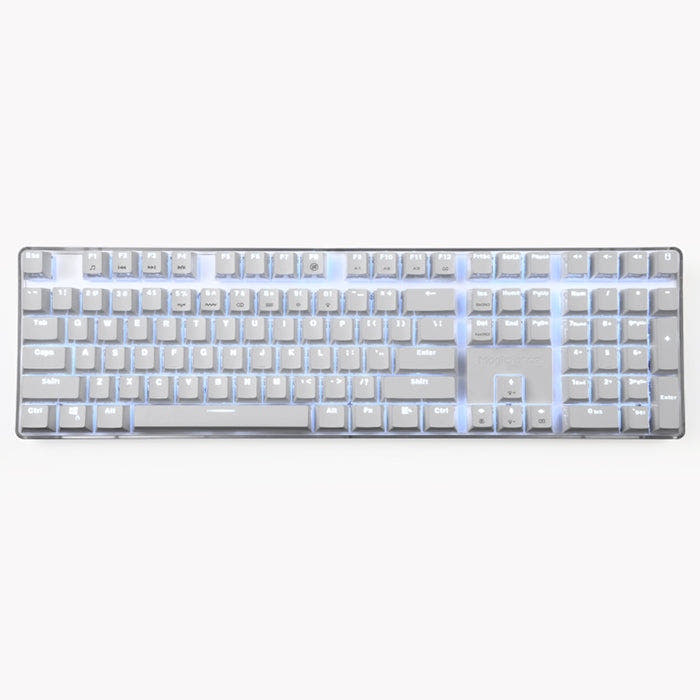 Magicforce Crystal White Backlight 108Keys Mechanical Keyboard White / Gateron Blue