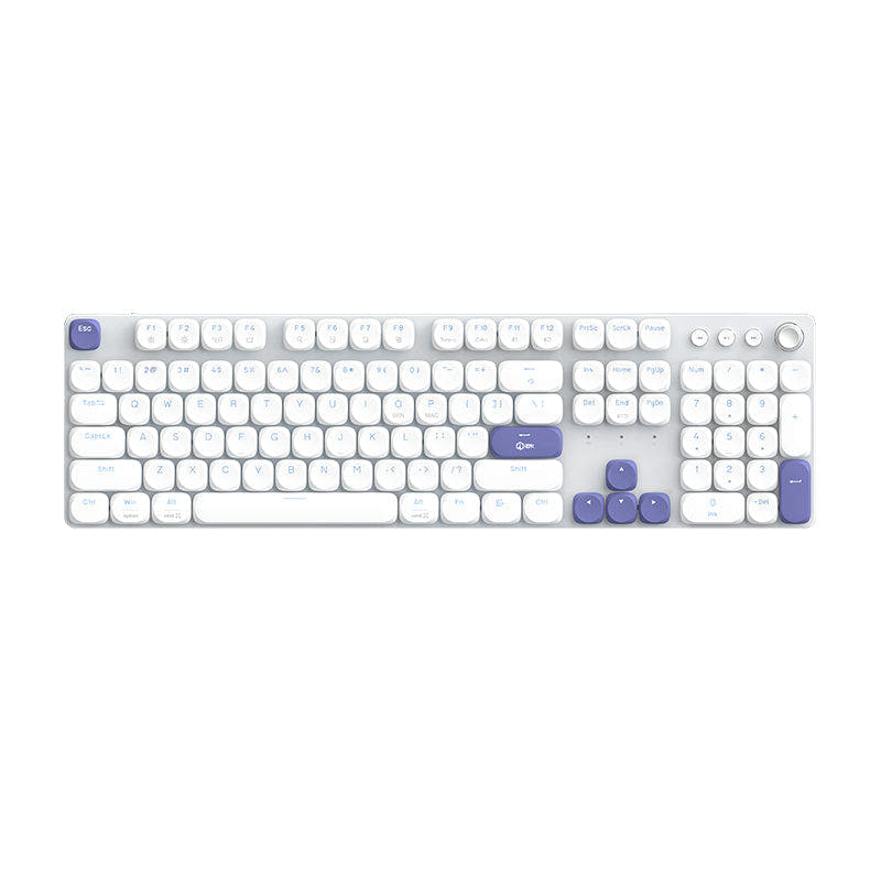 IROK IR104 Low Profile Mechanical Keyboard White / Red Switch