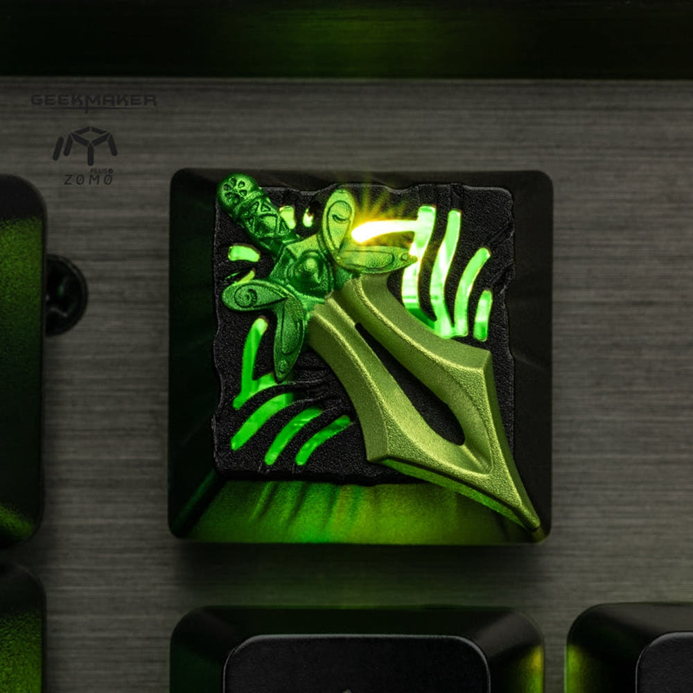 Zomoplus DOTA2 Butterfly Magnetic Aluminum Artisan Keycap