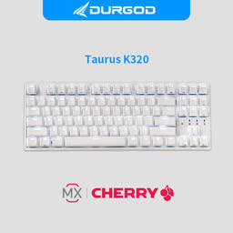 DURGOD K320/K310 White Light Mechanical Keyboard as variant: White 87 keys-K320 / Cherry Blue