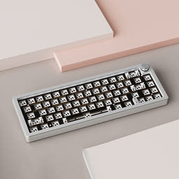 XINMENG A66 Aluminium Alloy Keyboard Kit as variant: Silver Kit / FR4