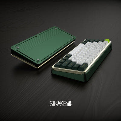 SIKAKEYB SK1 Mountain City Aluminum/Transparent 61keys Keyboard Kit Green Metal Kit