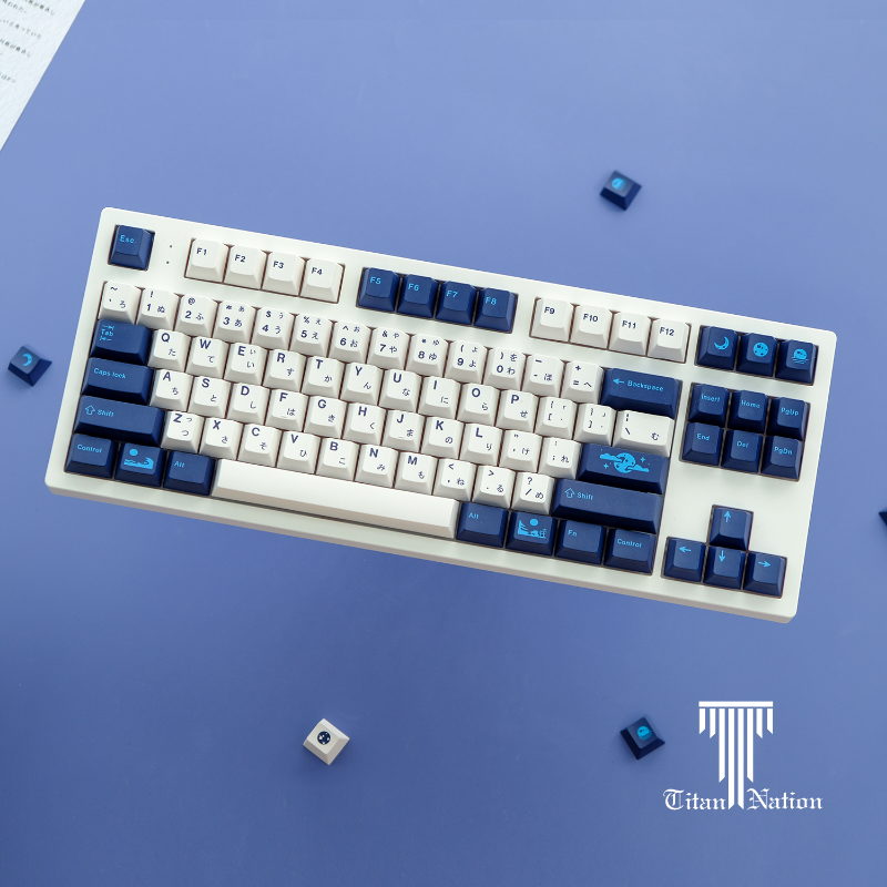 Titan Nation Blue Moon Cherry Profile Keycaps Set