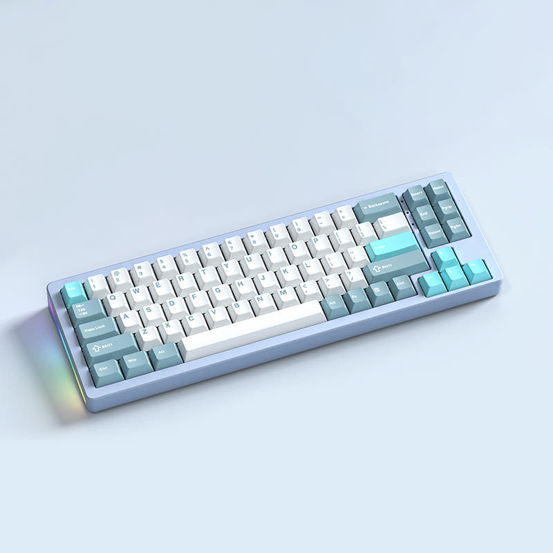 XINMENG M71 V2 Aluminum Mechanical Keyboard Blue / White Jade