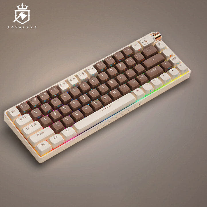 Royalaxe R Series RGB Mechanical Keyboard Brown / R68 / TTC Gold Pink V2