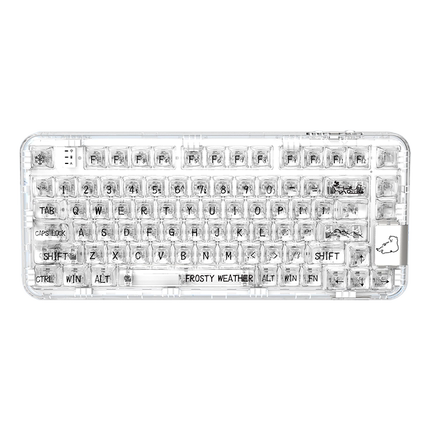 CoolKiller CK75 Polar Bear Transparent Three Mode Mechanical Keyboard Ice Blade-Tactile / With Aluminum Case