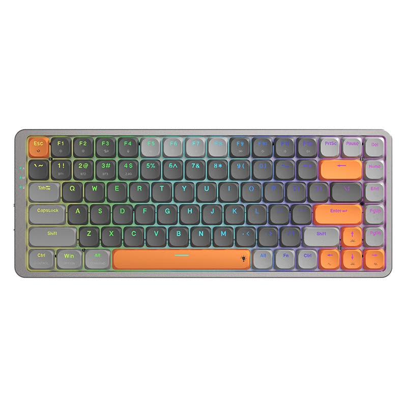 REDRAGON TL84 Low Profile Mechanical Keyboard Dark Grey / Low profile Blue Switch-three mode