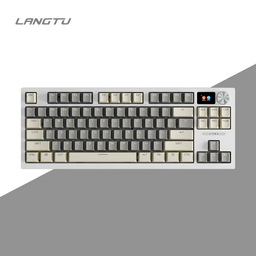 LANGTU LT84 Display Screen Mechanical Keyboard as variant: WhiteGrey / air-sea switch