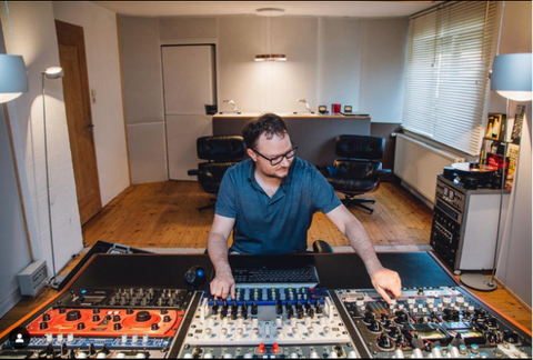 Ludwig mastering at his studio