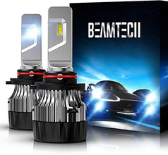 BEAMTECH 9012 LED Bulb, 16000LM 70W 30mm Heatsink Base CSP Chips HIR2 6500K Xenon White Extremely Super Bright Conversion Kit Small Size Halogen Replacement