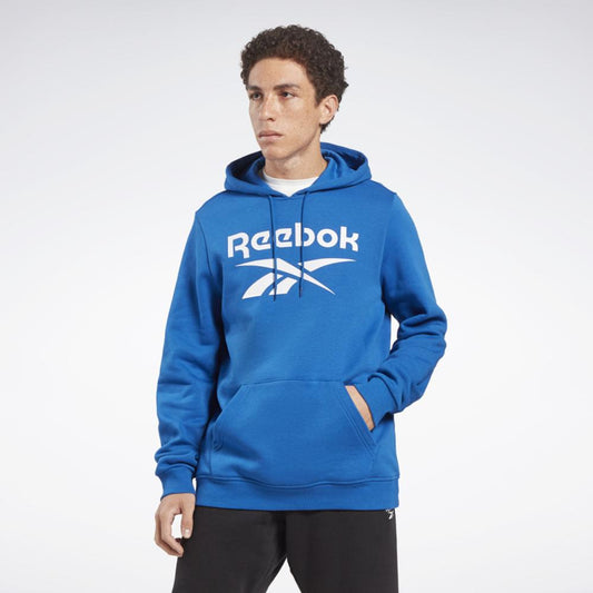Reebok Apparel Men Reebok Identity Fleece Stacked Logo Crew Sweatshirt