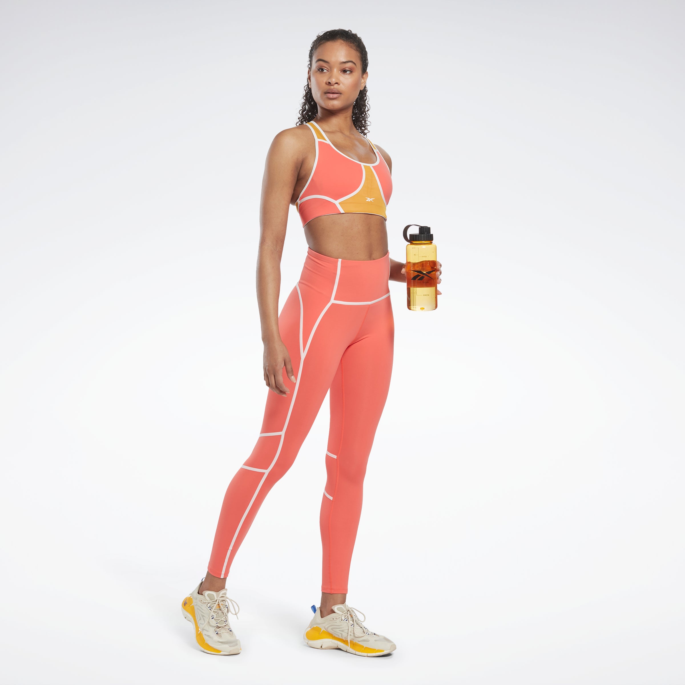 Reebok Apparel Women Lux High-Waisted Colorblock Leggings Smorfl