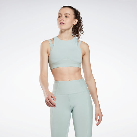 ZARA Reversible Crop Top Racerback Athletic Sports Bra Grey / White  1165/384 S