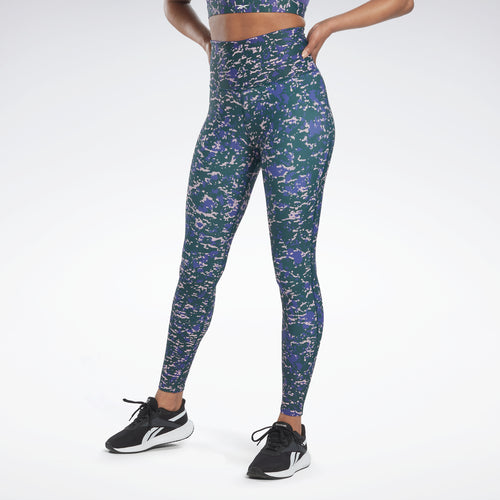 Reebok Apparel Women Workout Ready Mesh Leggings Nghblk