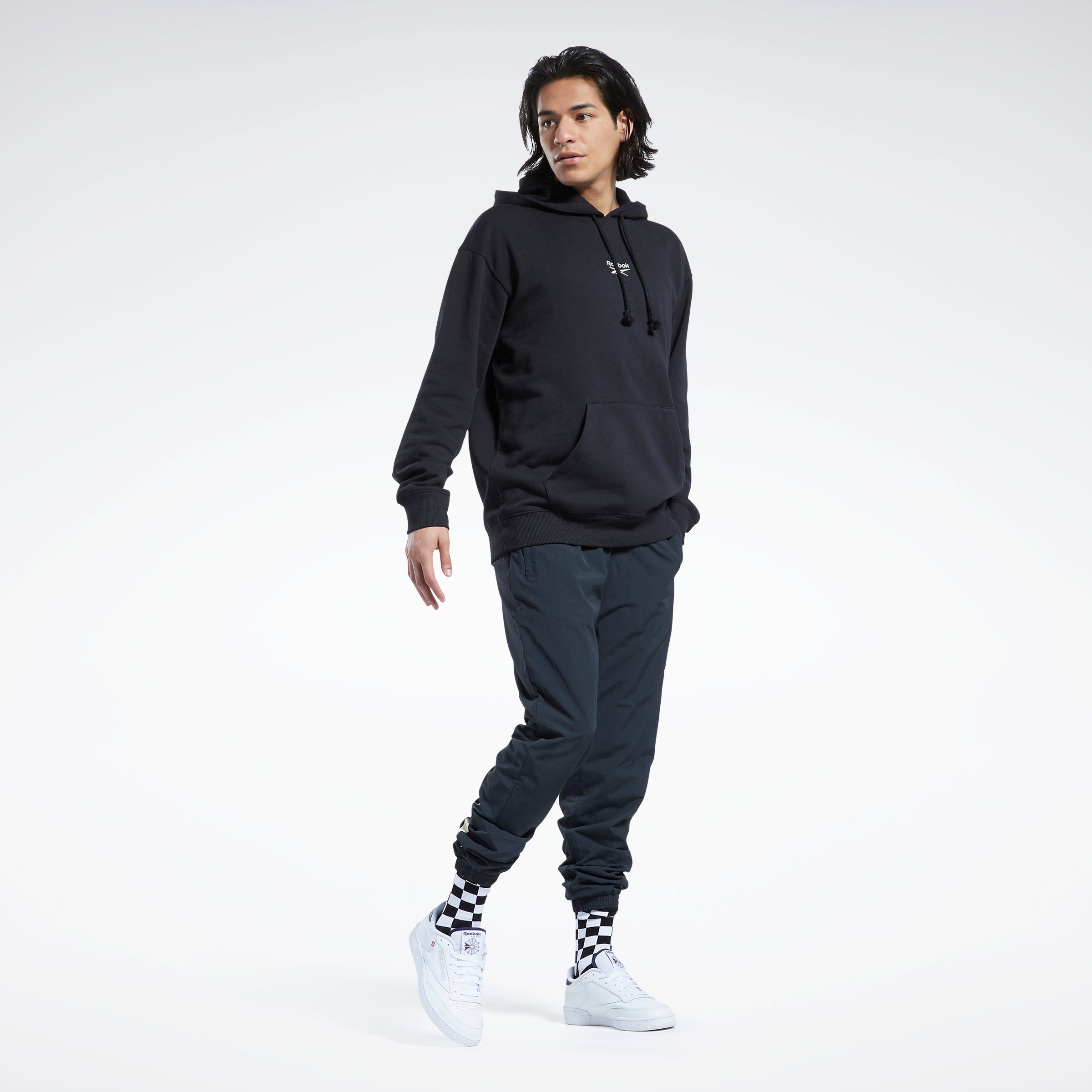 Reebok Apparel Men Classics Brand Proud Hoodie BLACK/CHALK