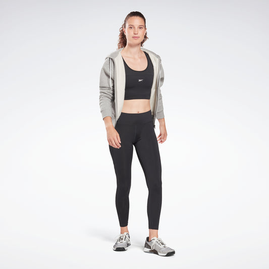 Reebok Apparel Women Cardi B Mesh High-Rise Leggings Black