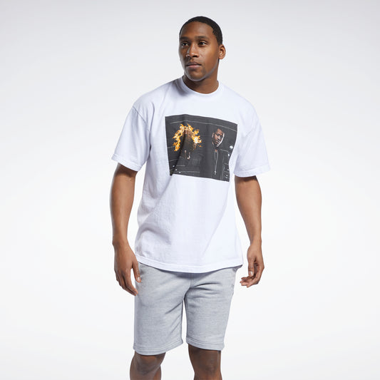 Reebok Allen Iverson Bulldog T-Shirt - Mens White/Green Size L